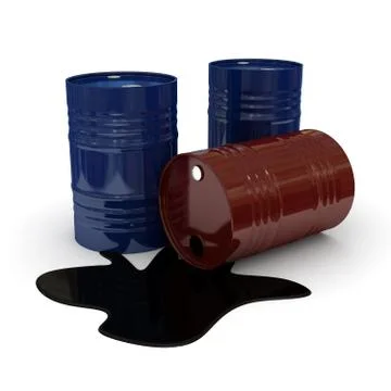 Fuel drum over white background Stock Illustration