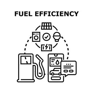 Fuel efficiency technology promoting smart consumption vector concept Stock Illustration