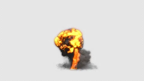 Fuel explosion with debris and particles 動画素材 263054301