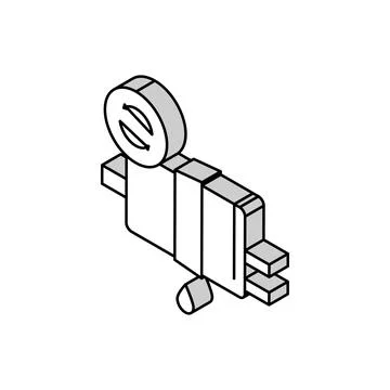 Fuel filter replacement isometric icon vector illustration Stock Illustration