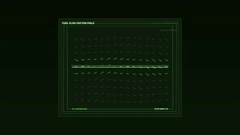 Fuel Flow Vector Field HUD Seamless Loop Stock Footage 342575398