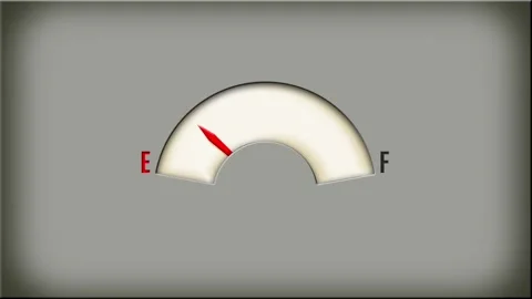 Fuel Gauge desaturated Stock Footage 202151464