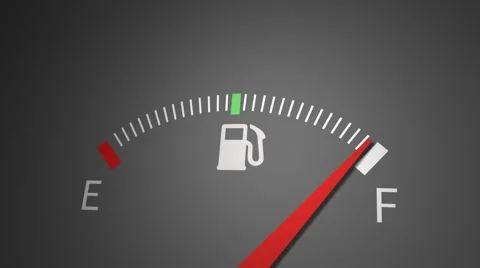 Fuel gauge goes from full to empty Stock Footage 59733097