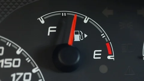 Fuel Gauge Going Down Stock Footage 86391808