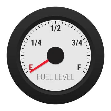 Fuel gauge with white face Stock Illustration