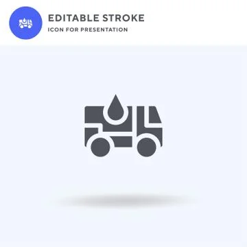 Fuel icon vector, filled flat sign, solid pictogram isolated on white, logo Illustrazione stock