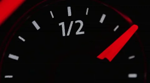 Fuel indicator on car driver panel Stock Footage 61691578