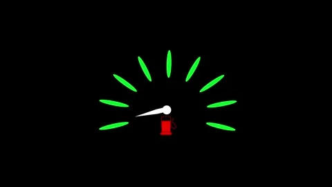 Fuel indicator icon, fuel meter dashboard, Fuel tank gauge animation. Vehic.. Stock Footage 307291753