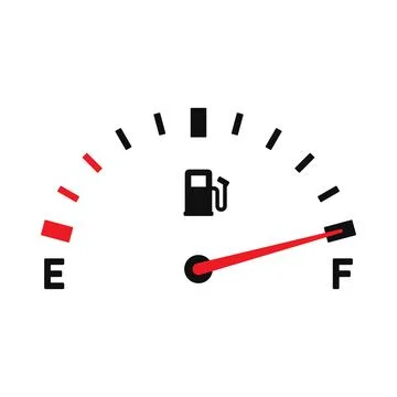 Fuel Indicator Panel on White Background. Vector 스톡 일러스트
