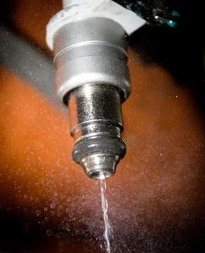 Fuel injector in action Stock Photos