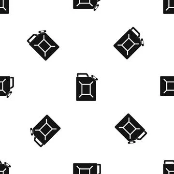 Fuel jerrycan pattern seamless black イラスト素材