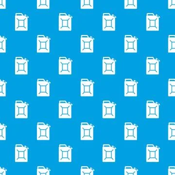 Fuel jerrycan pattern seamless blue Stock Illustration