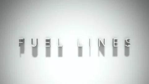 Fuel lines 3D title animation with shadows on a white background Video stock 297516825
