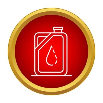 Fuel liquid container icon showing drop sign Stock Illustration
