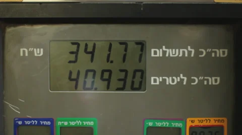 Fuel Meter Israel Stock Footage 30208569