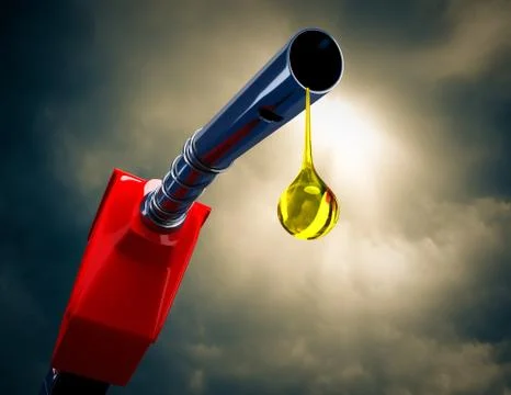 Fuel nozzle drip. Stock Illustration