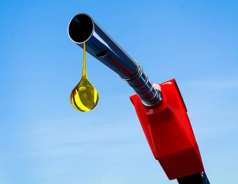 Fuel nozzle drip. Stock Illustration