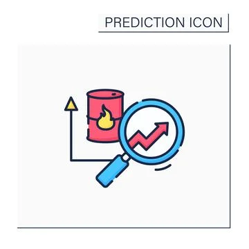 Fuel predictive analytics color icon イラスト素材
