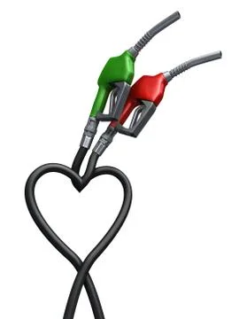 Fuel pump heart shape Stock Illustration