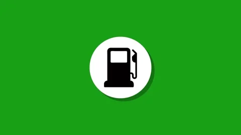 Fuel pump icon animation appearing on vibrant green screen background with .. Stock Footage 327762575