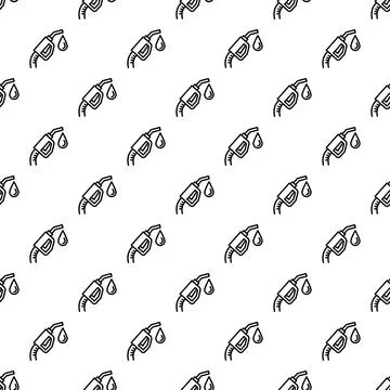 Fuel pump nozzle drop seamless pattern background Stock Illustration