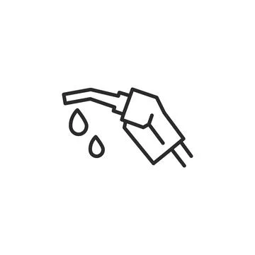 Fuel Pump Nozzle Icon Stock Illustration