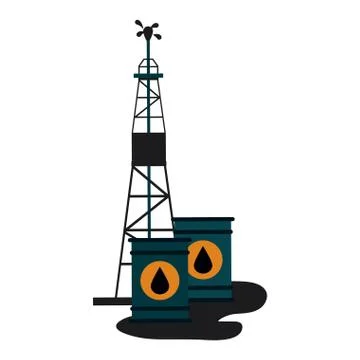 Fuel pump refinery Stock Illustration