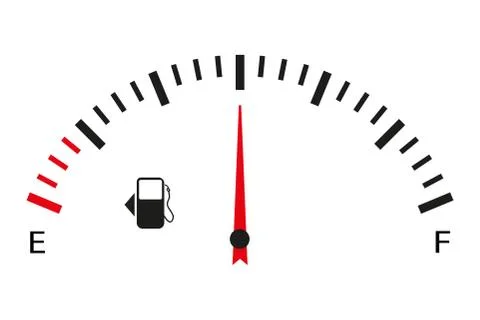 The fuel sensor is horizontal. Flat style. Isolated on white background. Vect Stock Illustration