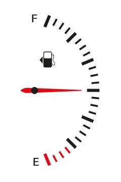 The fuel sensor is vertical. Flat style. Isolated on white background. Vector Stock Illustration