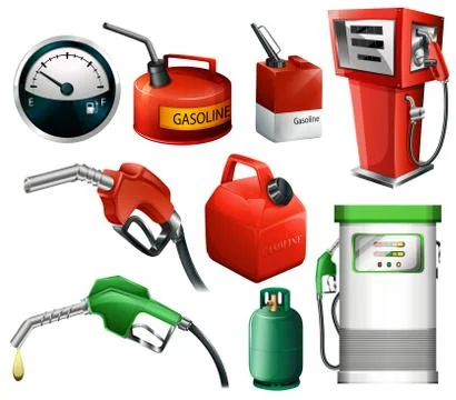 Fuel set Stock Illustration