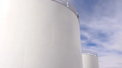 Fuel silo pan Vídeos de archivo 35750319