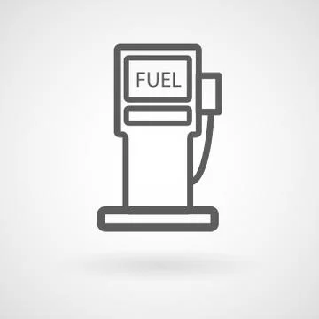 Fuel station icon on white background, vector Ilustración de archivo