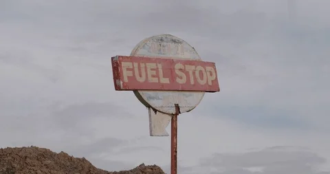 Fuel Stop Sign Stock Footage 87486428
