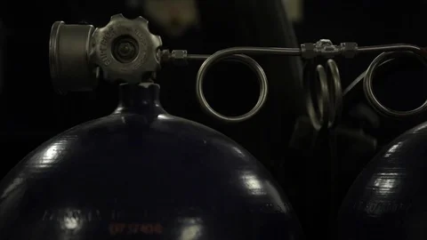 Fuel Tanks Connected by Line Stock Footage 100650288