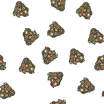 Fuel wood vector seamless pattern Stock Illustration