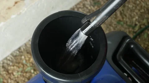 Fueling electric generator Stock Footage 215533701