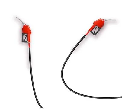 Fueling gasoline or diesel vector web banner. Fuel nozzle on hose of gas Stock Illustration