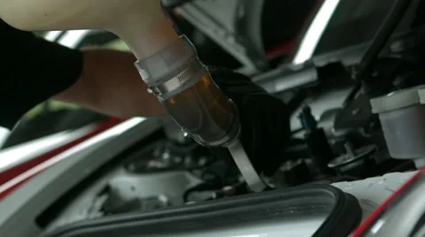 Fueling Racecar in Slow Motion Stock Footage 58742037