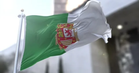 Fuerteventura flag waving-seamless-loop-4k-60fps Stock Footage 343304066