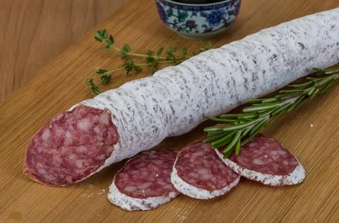 Fuet sausage Stock Photos