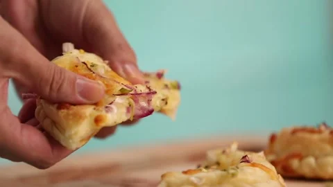 Fugazzetta empanada 4 Stock Footage 132194387