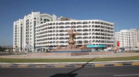 Fujairah Roundabout Stockbeeldmateriaal 45585632