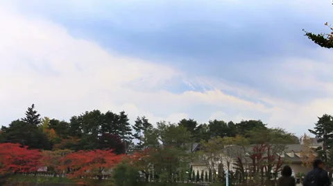 Fuji and moving sky Stock Footage 38842877