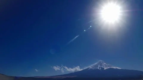 Fuji and sun Stock Footage 85870468