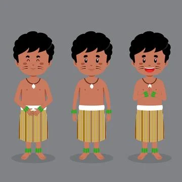 Fuji Character with Various Expression Stock Illustration