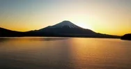 Fuji Sunset - Push In And Pull Back Fast Stock Footage