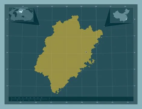 Fujian, China. Solid color shape Stock Illustration
