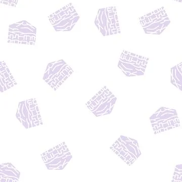 Fujiyama mountain glyph seamless pattern Stock Illustration
