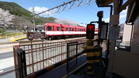 Fujiyoshida Train Station Stock Footage 203800525