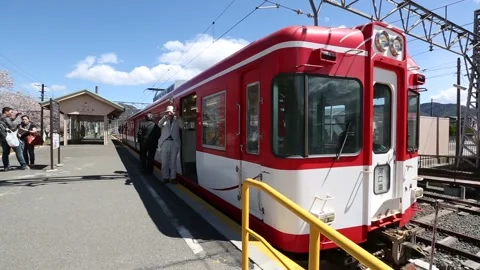 Fujiyoshida Train Station Stock Footage 203800713